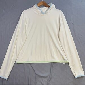 Cotopaxi Hoodie Womens XL White Lightweight Long Sleeve Zip Pocket Pullover